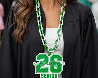 Custom Senior 2026 Graduate Hype Chain, Big Chunky Necklace for Graduation