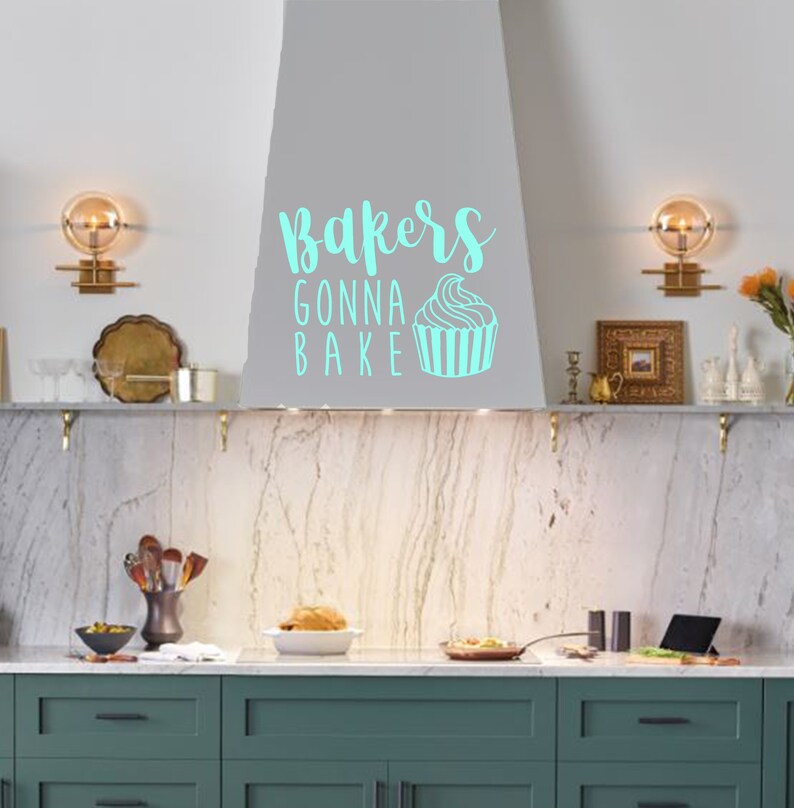 Bakers gonna Bake Kitchen Quote Wall Decal DIY Lettering Stickers