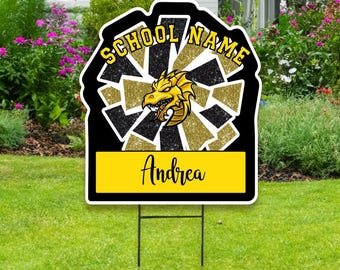 Personalized Dance Yard Sign | Customizable School Spirit Garden Corrugated Sign
