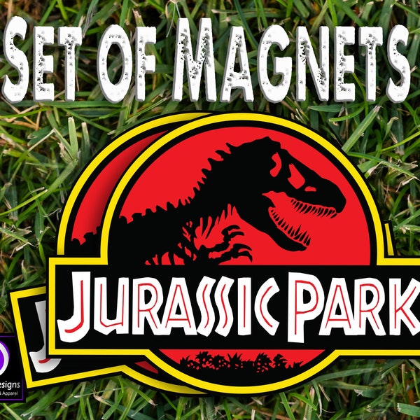 Jurassic Park Magnets Removable Dinosaur Emblem Vehicle Decor Halloween Decor