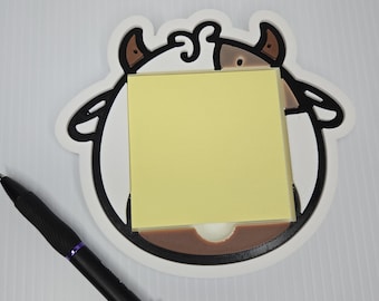 Milk Cow Sticky Note Pad Holder | Desk Organizer