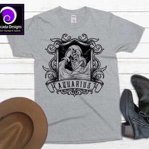 Gothic Aquarius Shirt | Aquarius Zodiac Shirt | Astrology Shirt | Zodiac Gift Shirt | Gift shirt for Aquarius | Birthday Zodiac Tee