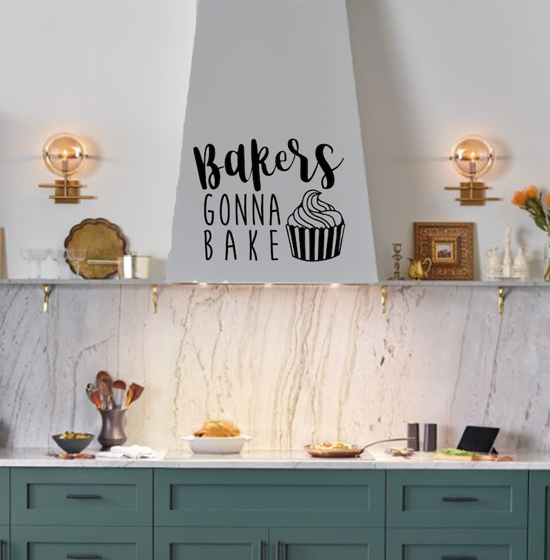 Bakers gonna Bake Kitchen Quote Wall Decal DIY Lettering Stickers