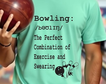 Funny Bowling Comfort Colors Shirt | Bowling Definition | League Bowling or Gift for Bowler Lover