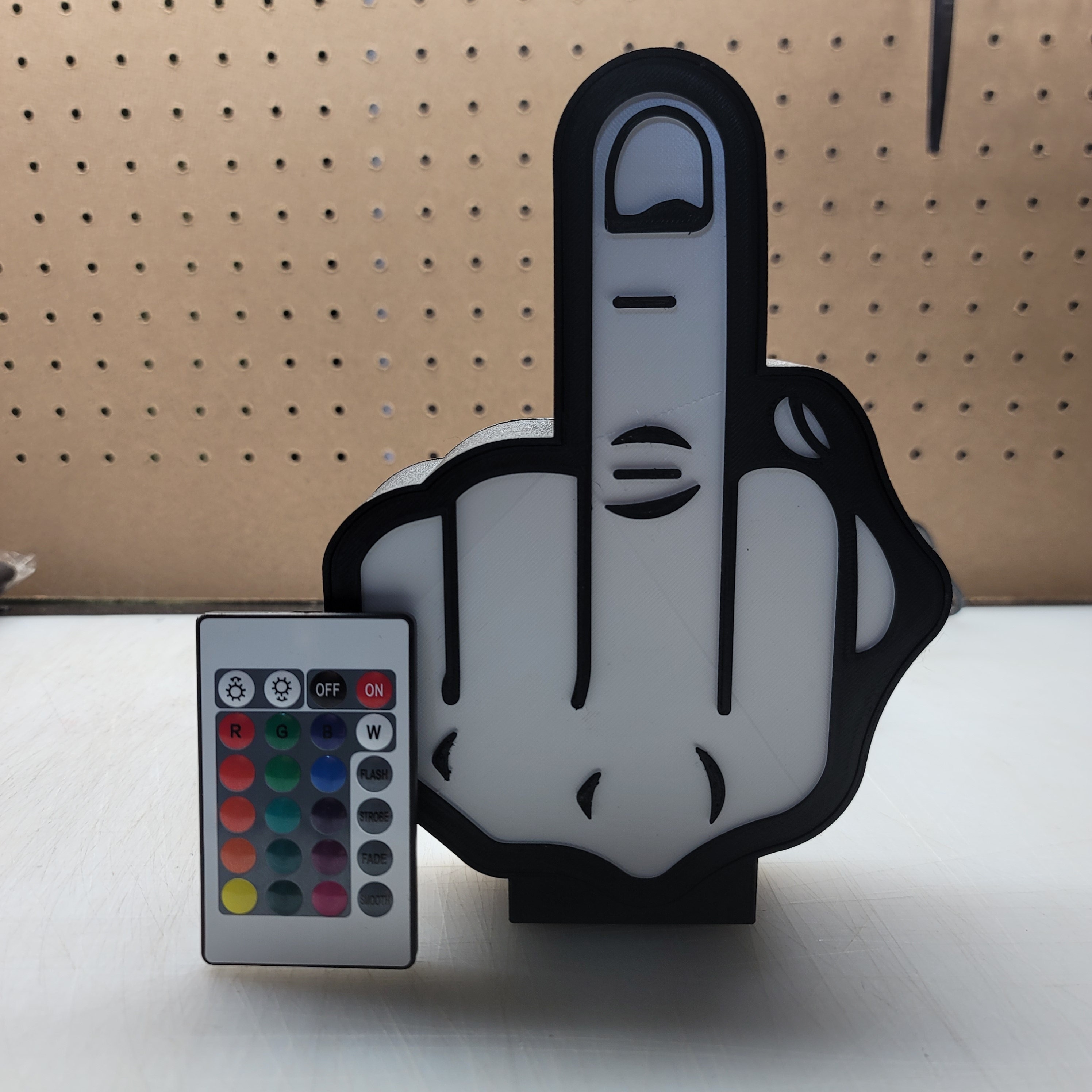 Middle Finger Gesture Light for Car LED Hand Gesture Sign Light