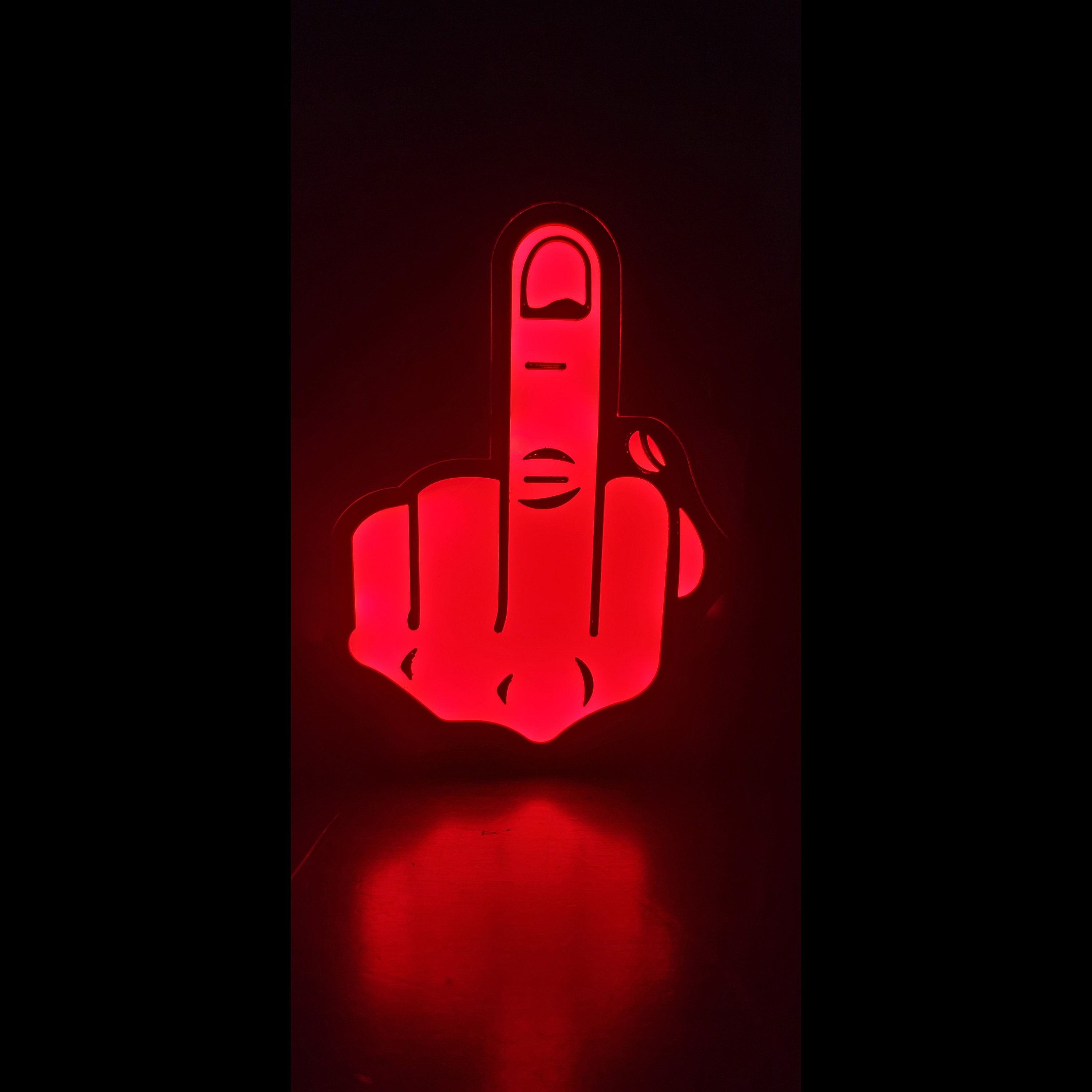 Mittelfinger-LED-Farbwechsel Nachtlicht F You Schreibtischlampe 3D Gedruckt  Pop Art - .de