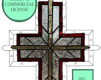 STAINED GLASS PATTERN- Sherry Fain - Cross