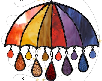 STAINED GLASS PATTERN - Very Sherry Glass - Umbrella Suncatcher