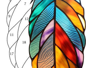 STAINED GLASS PATTERN- Sherry Fain - Feather