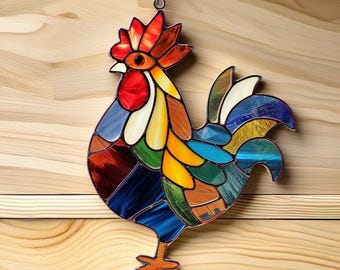 STAINED GLASS PATTERN - Sherry Fain - Rooster