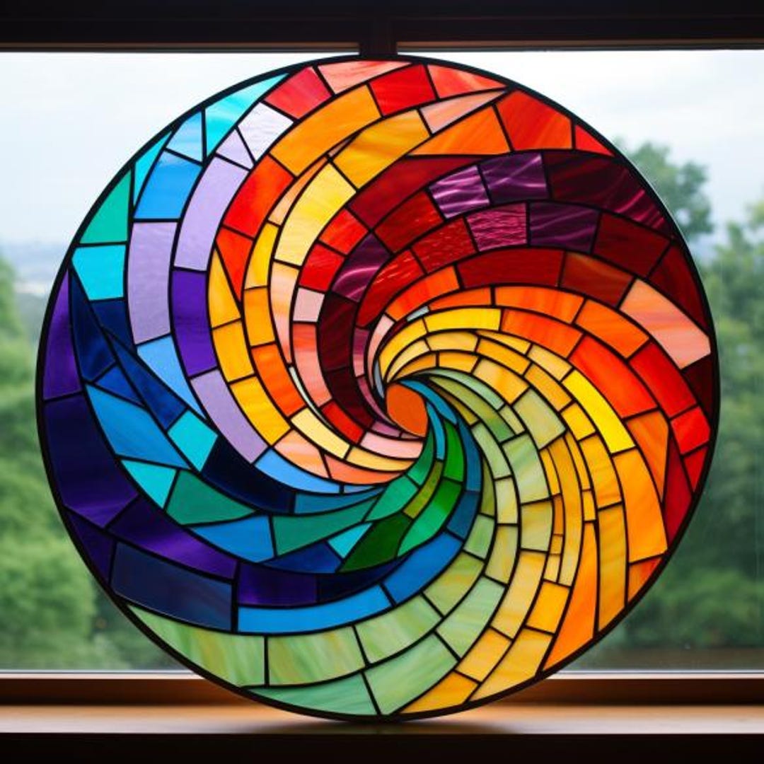 STAINED GLASS PATTERN - Sherry Fain - Color Wheel - Etsy Australia