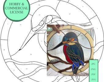STAINED GLASS PATTERN - Sherry Fain - Kingfisher