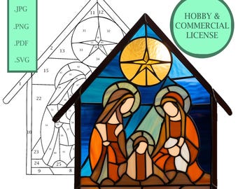 STAINED GLASS PATTERN - Sherry Fain - Nativity