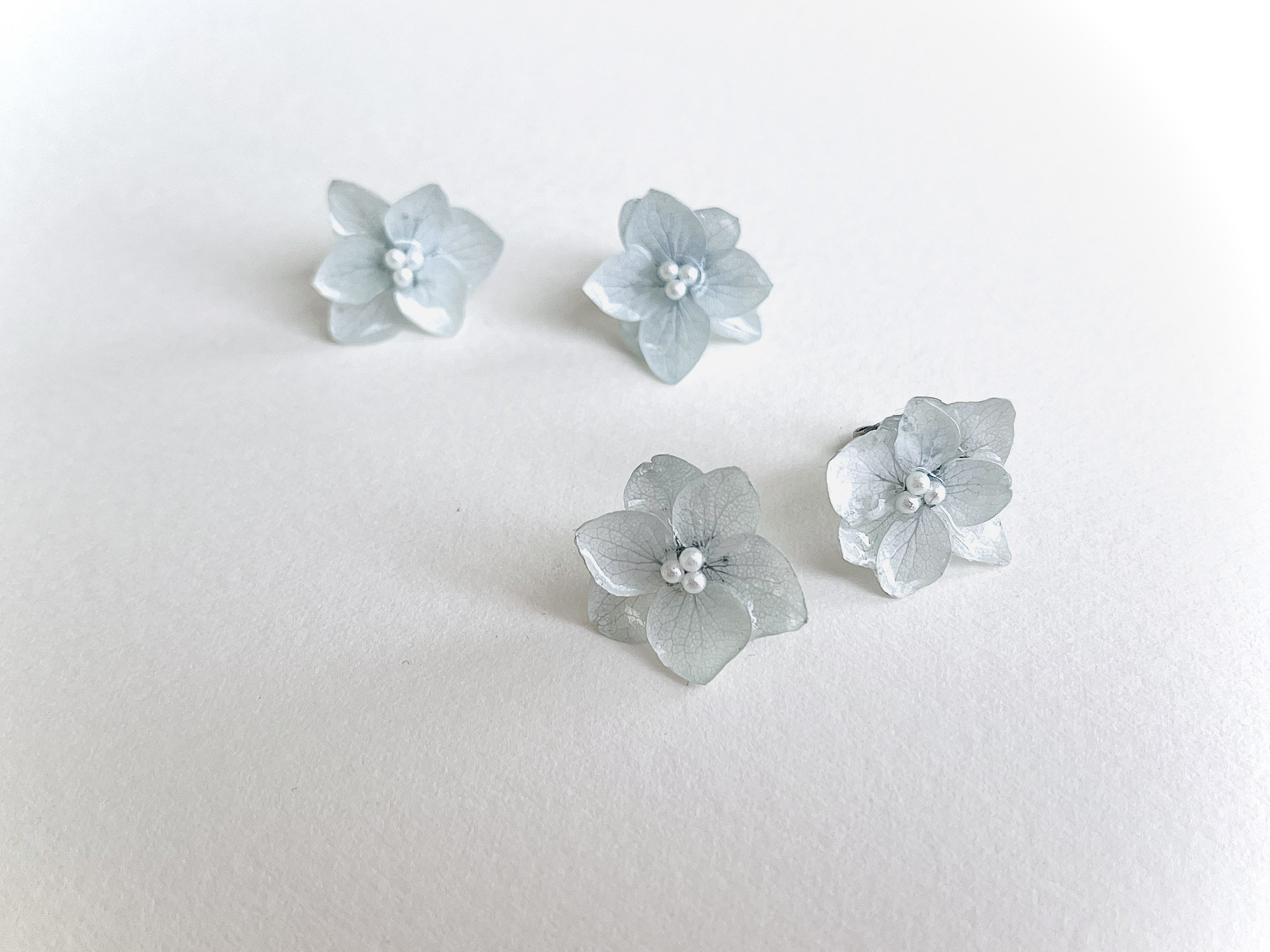 Real Blue Hydrangea Stud Earrings  | Real Pressed Flowers | Gifts for Her, Christmas Gifts, Mothers Day, Wedding