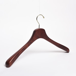Dark Walnut Luxury Wooden Jacket Hangers - Box of 10 or 20