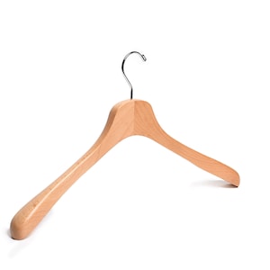 Natural Luxury Wooden Jacket Hangers - Box of 10 or 20