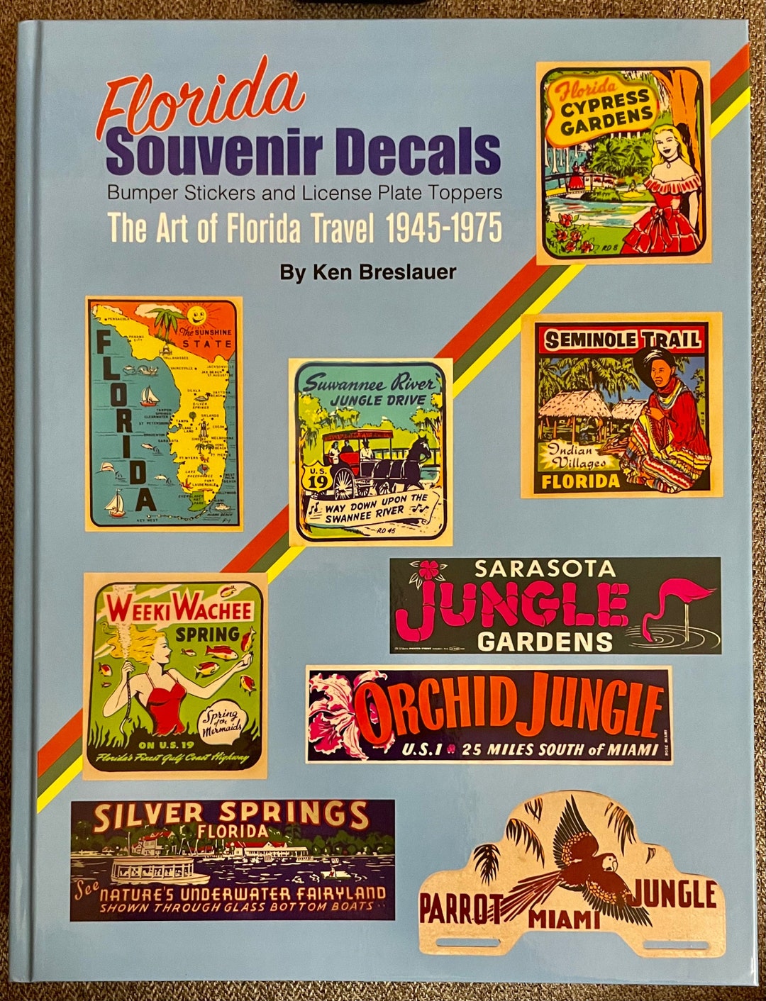 Vintage FLORIDA Decals, License Plate Toppers and Bumper Stickers the