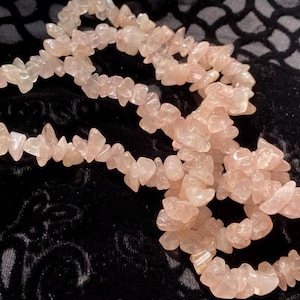Pink Quartz Crystal Strand Necklace, Vintage Pink Quartz, 16” Long