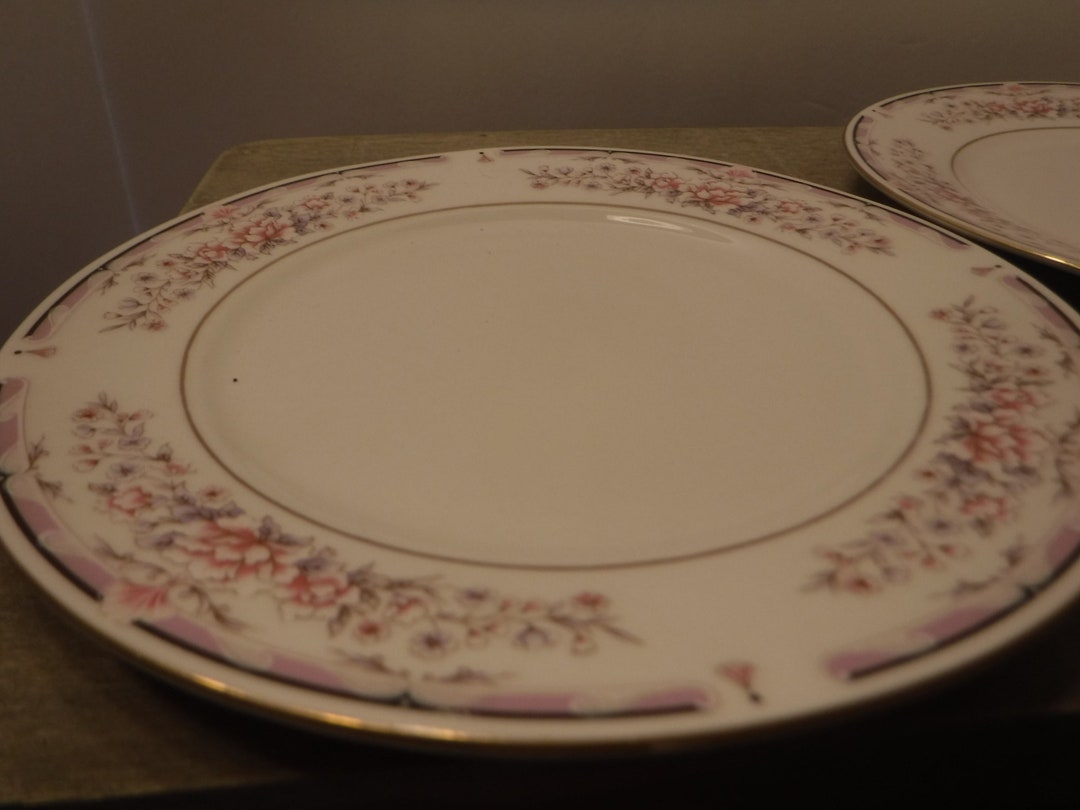 1990's China Pearl Fine China Donna 8856 7 1/2 Salad Plate, Set of 2