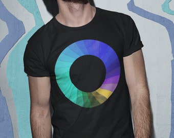 Spectre De Couleurs T Shirt Geometrique Fr American Apparel Etsy