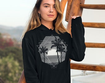 Ocean Sunrise | Unisex Heavy Blend Crewneck Sweatshirt / Hoodie | Summer Lover | Adventure | Ocean Beach | Sun | Palm Trees | Nature | Gift