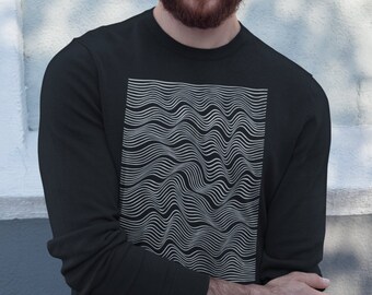 Waveform | Geometric Unisex Heavy Blend Crewneck Sweatshirt | Unisex Heavy Blend Hoodie | Graphic Drawing | Science Geek | Abstract Pattern