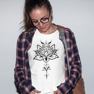 Lotus Flower | Sacred Geometry Apparel | T-Shirt | 3/4 Raglan Shirt | Tank Top | Spirituality | Celestial | Gift