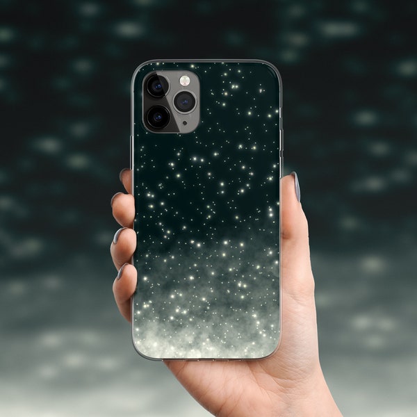 Starry Night Sky | Celestial Clear Phone Case | iPhone 7|8|X|XS|XR|SE|11|12 Pro Max | Samsung Galaxy S10|S20 | Foggy Clouds | Stars