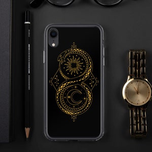 Ouroboros | Pagan Phone Case | iPhone 7|8|X|XS|XR|SE|11|12 Pro Max | Samsung Galaxy S10|S20 | Sun And Moon | Witchcraft | Alchemy