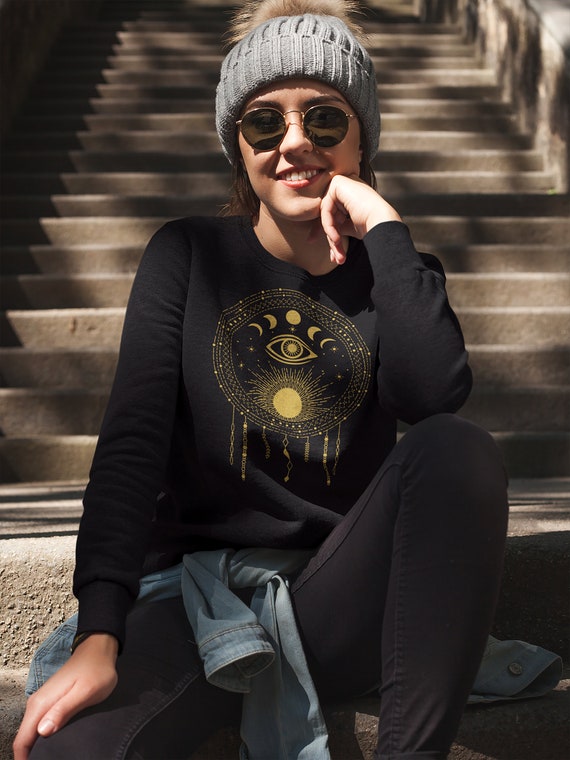 All seeing moon hoodie discount