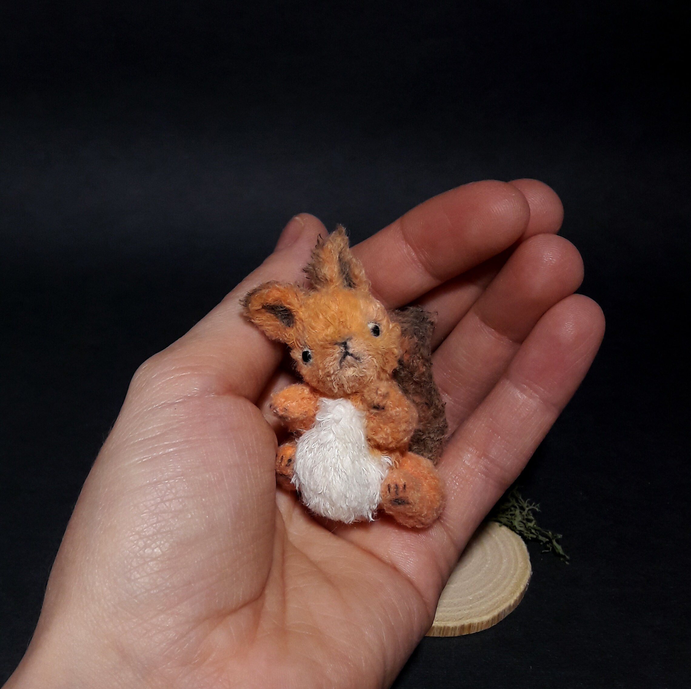 Dollhouse miniature squirrel toy for Blythe Tiny realistic Etsy