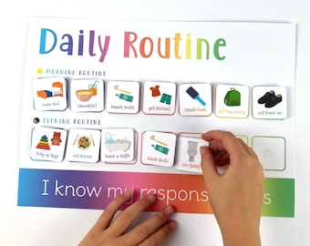 Kids Daily Routine Chart: Morning & Evening Visual Aid