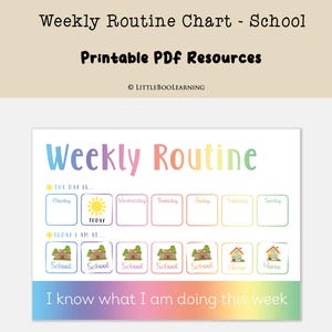 Visual Weekly Routine Chart for Kids with Autism, ADHD (PDF Download)