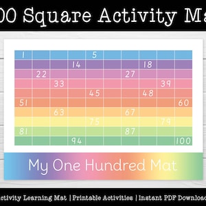 PRINTABLE 100 Square Activity Worksheet, Learning Resources for Homeschool, Pre-School & Kindergarten, Counting, Numeracy Resources for KS1