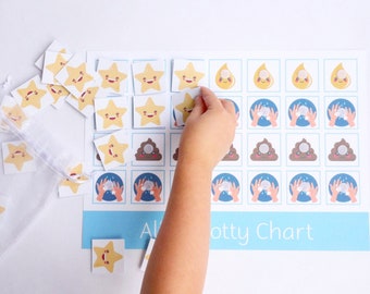 Personalized Potty Training Reward Chart with Star Stickers