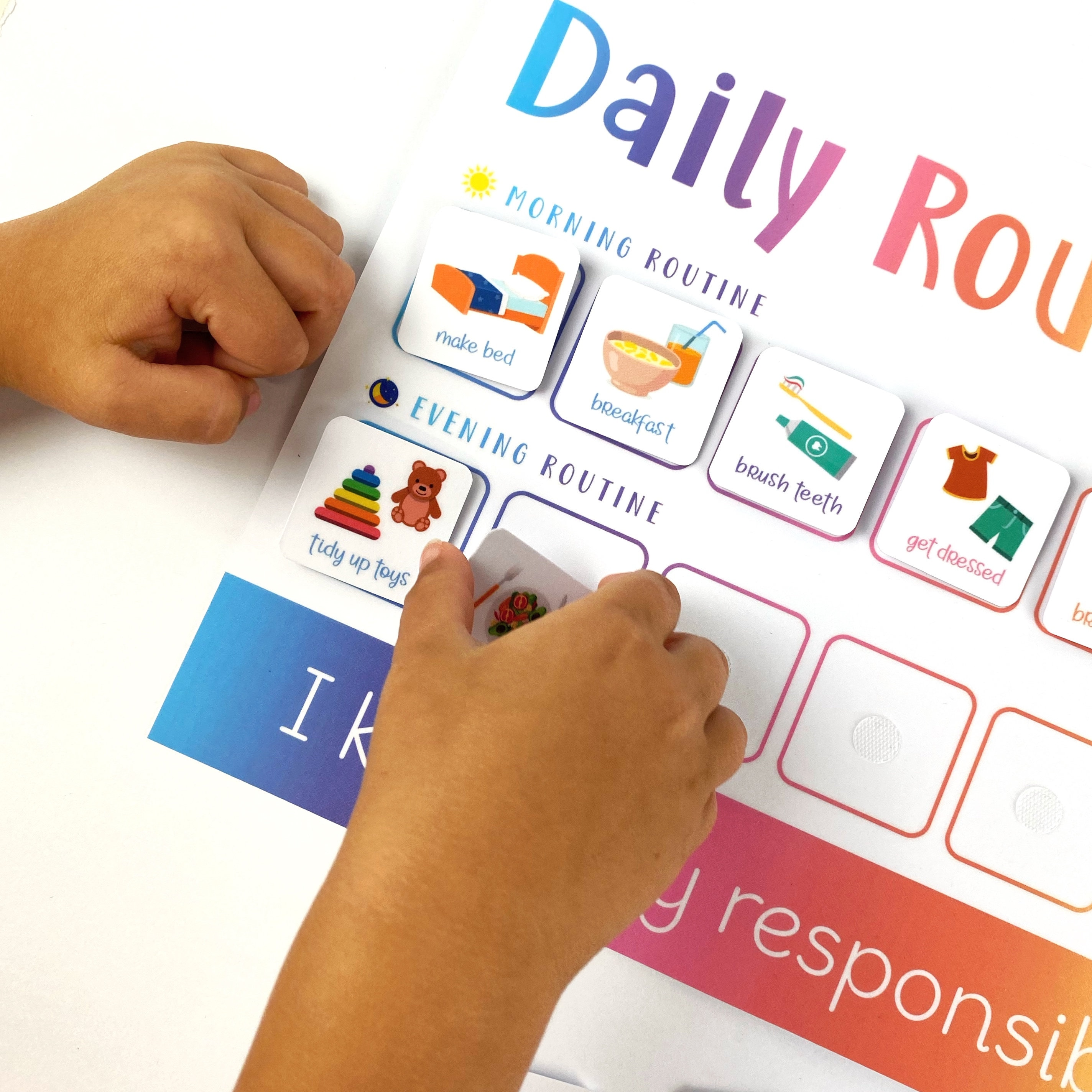 Kids Daily Routine Chart: Morning & Evening Visual Aid - Etsy UK