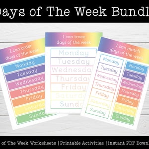 Days of the Week Learning Mat Bundle Printable Learning Resources ...