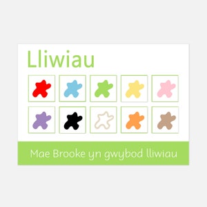 Welsh Colour Matching Learning Mat (Version 1) | Lliwiau EYFS, Early learning, Fine Motor Skills, Colour Matching Educational Resources