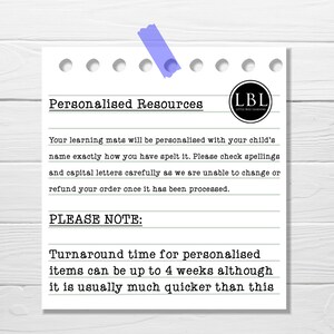 PERSONALISED Speech Sound Learning Mat Stage 2 SALT Speech and Language Therapy Resources for Toddler & Pre-School Speech Delay image 3