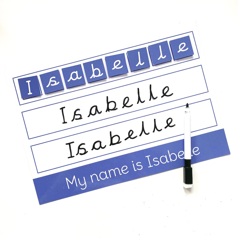 Learning to write name, Personalised Build it, Trace it, Write it 'My name is...' Learning Mat, Name Recognition, Name Card, Name Tracing image 6