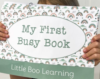 My First Busy Book, Educational Learning Book for Pre-Schoolers, PRINTABLE, Busy Binder for 4 year old, Early Years Learning, EYFS resources