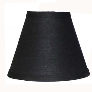 Black Linen Chandelier Shades