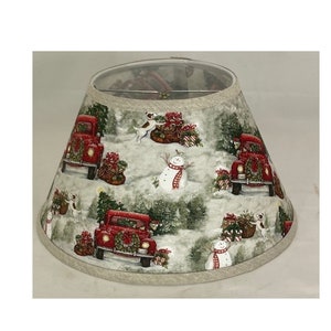 Christmas Truck Print Standard Clip Lamp Shade