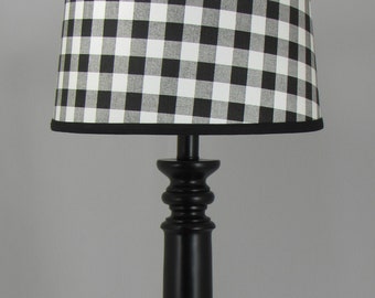 black and white buffalo plaid lamp shade