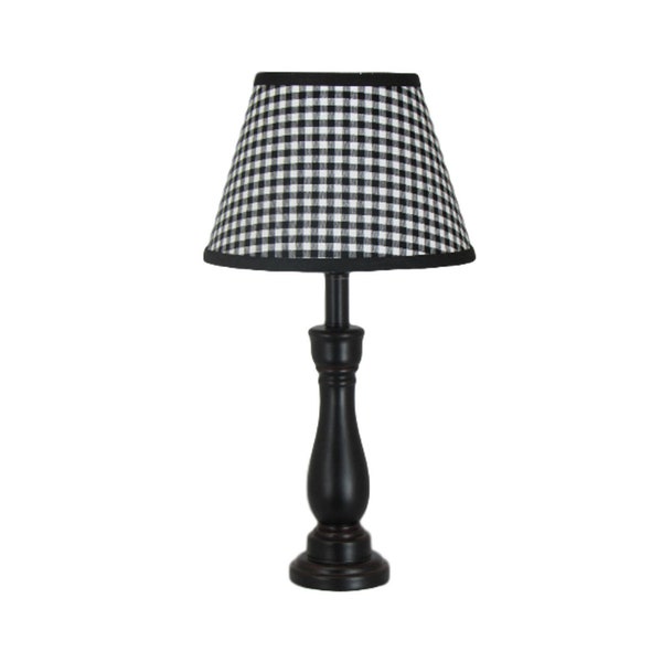 Cody Accent Lamp with Black and White Gingham Shade