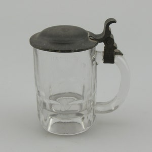 Mini Antique Stein with Pewter Lid