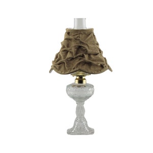 Bullseye Pattern Glass Lamp with Bavaria Dark Gold Shade