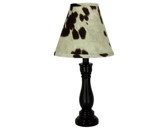 Cody Accent Lamp with Brown Faux Cowhide Lamp Shade