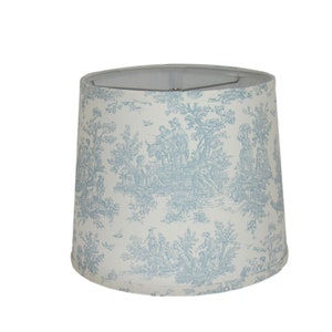 Light Blue Toile Print Lamp Shade