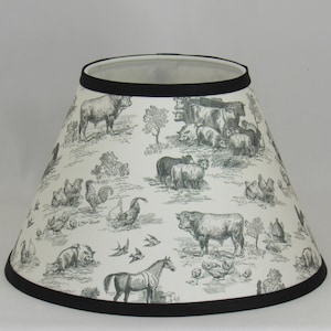 Farm Animal Print Clip-On Shade